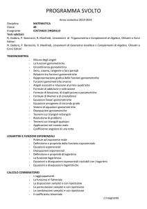 MATEMATICA Classi Quarte