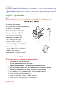 Aggettivi, pronomi possessivi e verbi