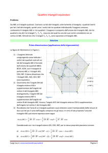 Quattro triangoli equiestesi