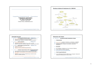 Linguistica Computazionale – Discussione Traduzione