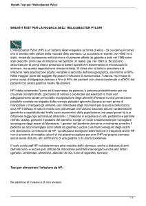 Breath Test per l`Helicobacter Pylori
