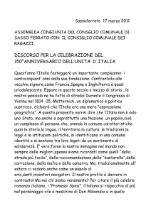 Discorso unità d`Italia