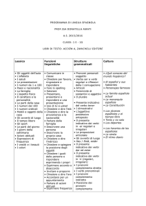 programma lingua spagnola 1^e