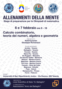 Liceo Scientifico di Stato “G. Battaglini“ Associazione “Amici del