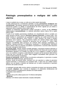 Patologia neoplastica maligna della cervice uterina