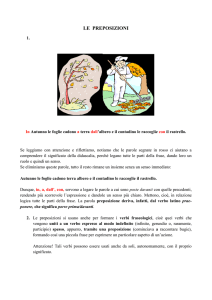 LE PREPOSIZIONI e la A File