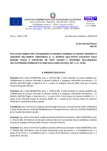 esito avviso pubblico scuola primaria e secondaria i grado