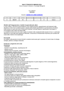 Basi e tecniche di immunologia - Università degli Studi dell`Insubria