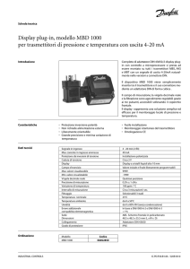 Display plug-in, modello MBD 1000 per trasmettitori di pressione e