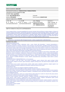 farmacologia e farmacoterapia - Dipartimento di Scienze (UNIBAS)