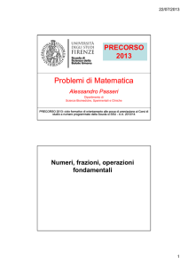 Lezione - Scuola di Scienze della Salute Umana