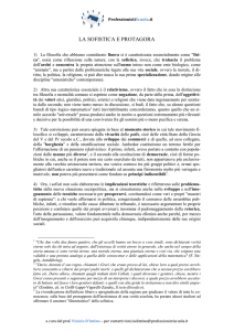 La sofistica e Protagora