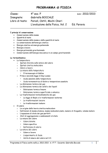 PROGRAMMA di FISICA