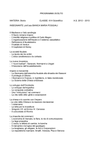 PROGRAMMA SVOLTO