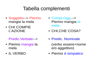 primi complementi