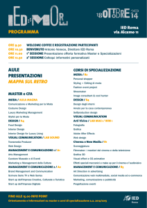 Programma aulE PrEsEntazIonI MAPPA SUL RETRO