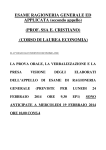orali esame ragioneria generale e applicata