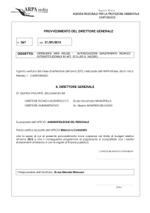 Regione Molise AGENZIA REGIONALE PER LA