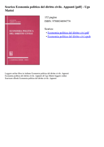 Economia politica del diritto civile. Appunti