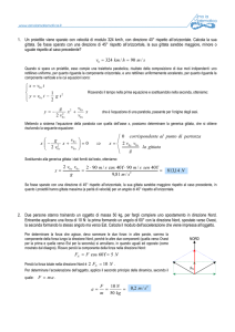 gittata la g vv partenza di punto al ente corrispond x v v x v g x 2 0 0