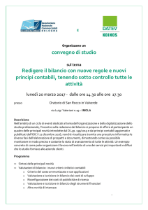 convegno di studio Redigere il bilancio con nuove regole e nuovi