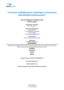 “V Incontro di Riabilitazione Cardiologica e Prevenzione delle