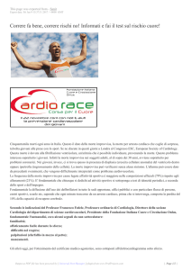 Correre fa bene, correre rischi no! Informati e fai il test sul
