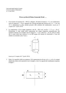 Prova scritta di Fisica Generale II del ….
