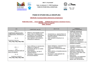 PIANO DI STUDIO DELLA DISCIPLINA