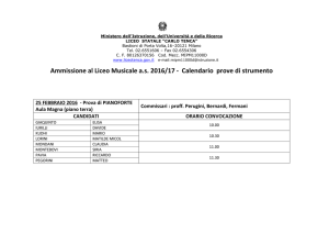 Ammissione al Liceo Musicale a.s. 2016/17