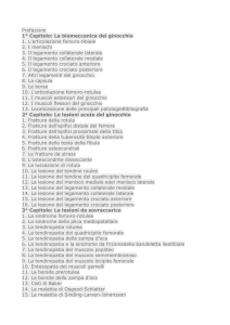 Prefazione 1° Capitolo: La biomeccanica del ginocchio 1. L