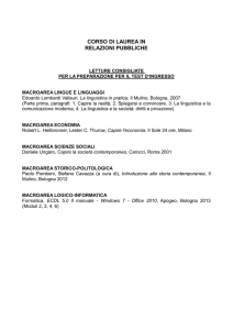 CORSO DI LAUREA IN RELAZIONI PUBBLICHE