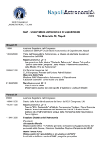 Il Programma - Unione Astrofili Napoletani