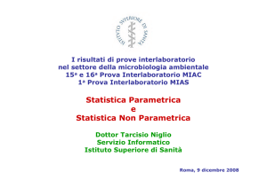 Statistica Parametrica e Statistica Non Parametrica
