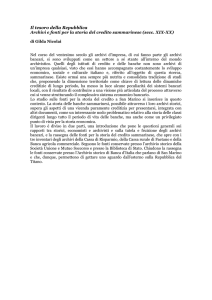 Il tesoro della Repubblica. Archivi e fonti per la storia del credito