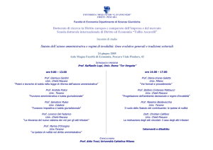 Dottorato di ricerca in Diritto europeo e comparato dell`impresa e del