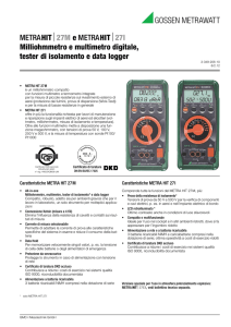 METRAHIT  27M e METRAHIT  27I Milliohmmetro e multimetro