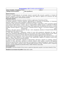 Insegnamento: MECCANICA QUANTISTICA