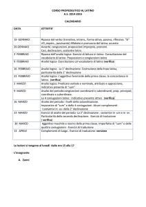 CORSO PROPEDEUTICO AL LATINO AS 2014