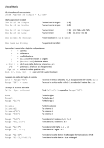 Visual Basic - Sito personale di Mirto Moressa
