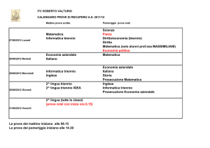 Diritto Economia politica Economia aziendale Matematica