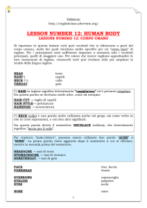 PARTI DEL CORPO - BODY - English Class