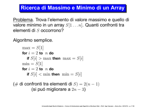 Ricerca di Massimo e Minimo di un Array