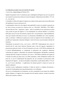 La risoluzione per giusta causa nel contratto di Agenzia