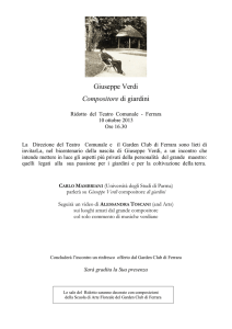 Giuseppe Verdi Compositore di giardini
