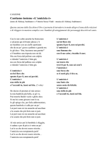Cantiamo insieme «L`amicizia è