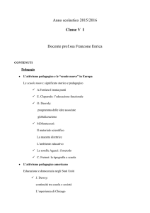 Anno scolastico 2015/2016 Classe V  I Docente prof.ssa Francone