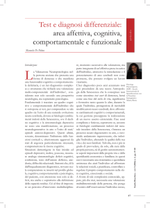 area affettiva, cognitiva, comportamentale e funzionale