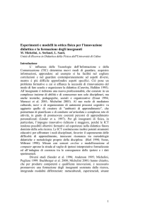 Un percorso di esperimenti con sensori on