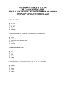 Prova verifica iniziale 2009-2010